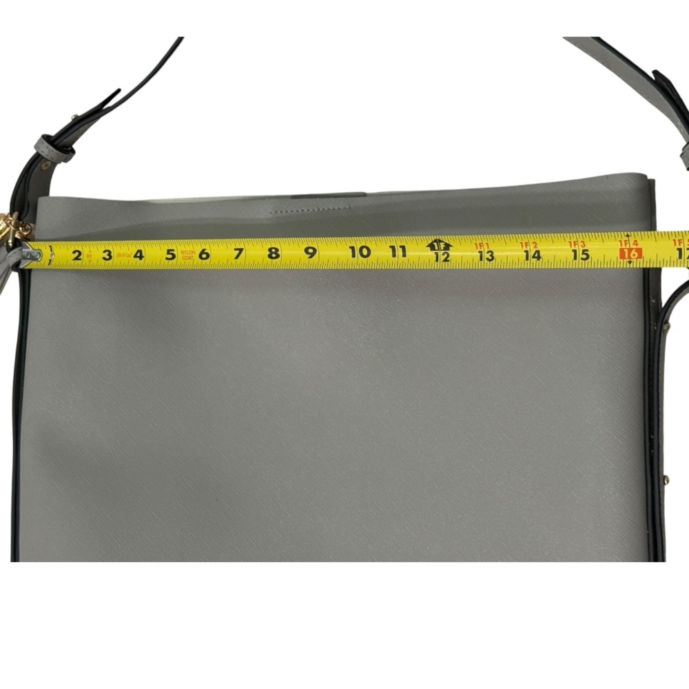 Source Unknown Gray Shoulder Bag With Tassel Euc - image 2